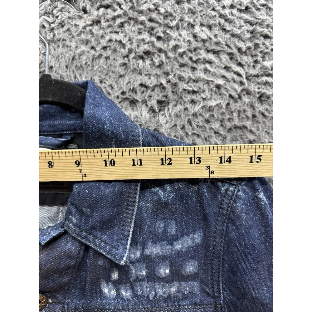 Vintage Y2K Diesel Distressed Denim Jacket in Blue Acid Wash Size XS - Picture 12 of 13